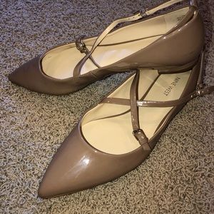 Nine West Criss Cross Point Patent Flats